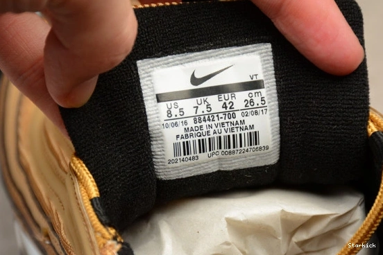 GOLD 884421-700 NIKE AIR QS MAX METALLIC 97 OG 0324